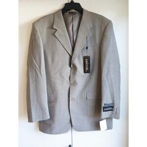 Calvin Men's Brown Super 120's 100% Milano Wool Blazer Size 40R